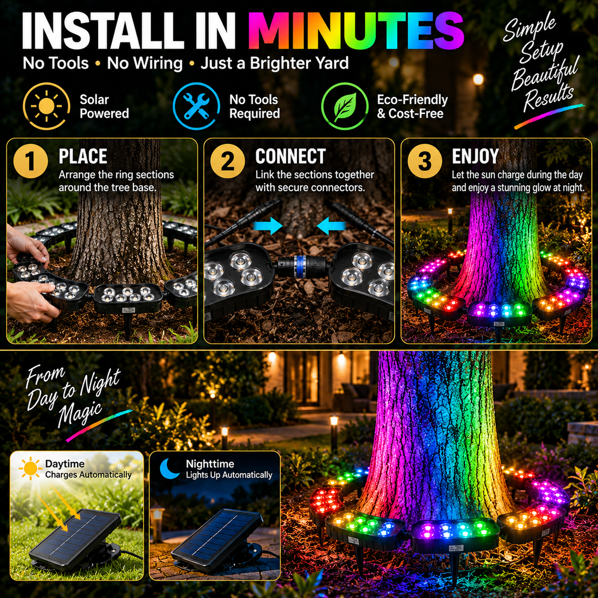 RGB tree ring light installation instructions